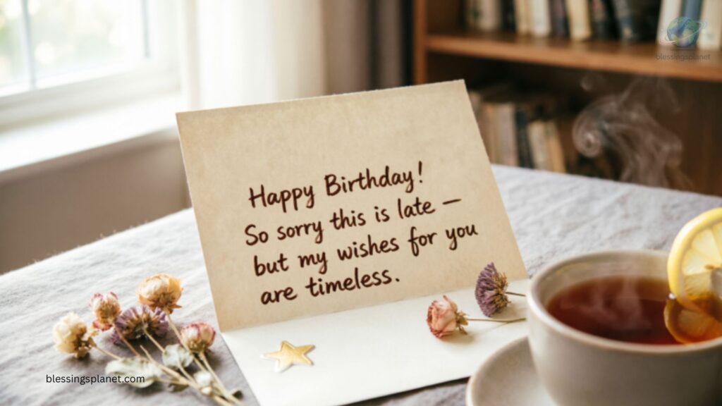 Apologetic but Heartwarming Belated Birthday Wishes