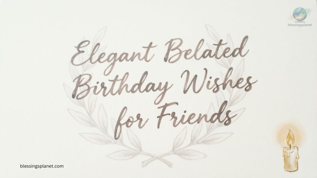 Elegant Belated Birthday Wishes for Friends
