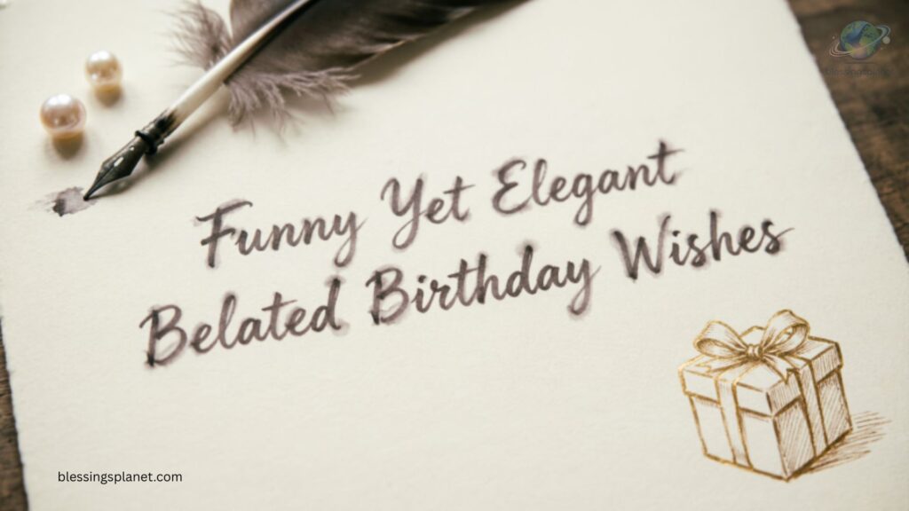 Funny Yet Elegant Belated Birthday Wishes