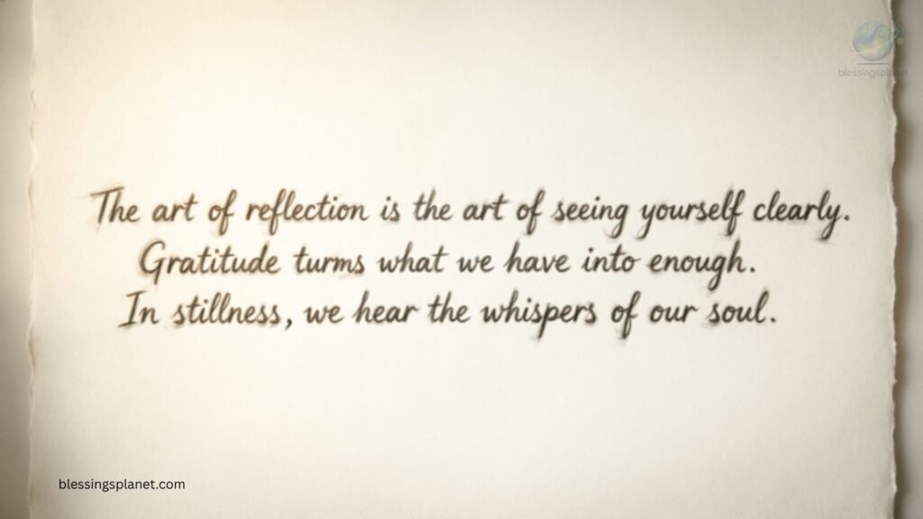 Quotes About Reflection and Gratitude