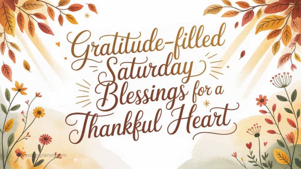 Gratitude-Filled Saturday Blessings for a Thankful Heart  