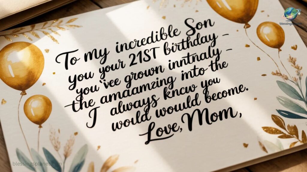 21st Birthday Quotes for Son from Mother