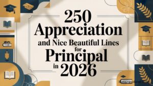 250 Appreciation And Nice Beautiful Lines For Principal In 2026 