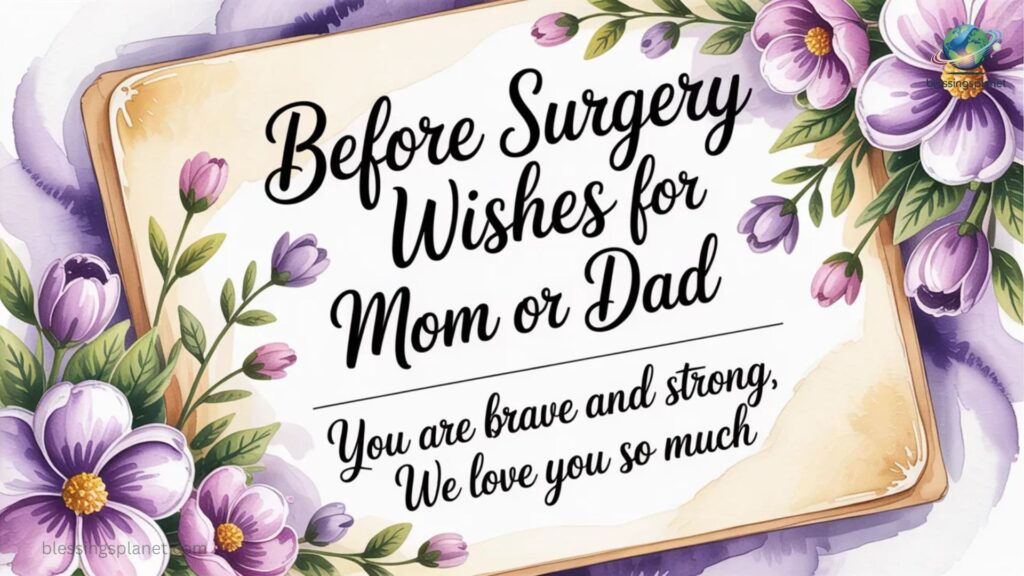 Before Surgery Wishes For Mom Or Dad