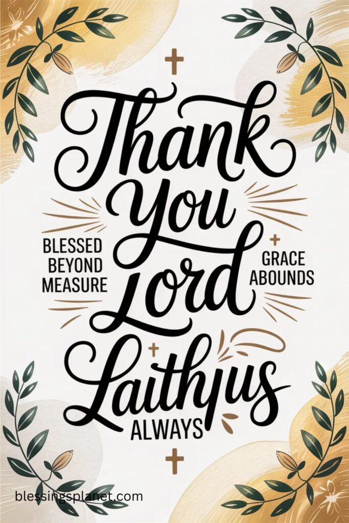 Faith-Filled Thank You Lord Sayings