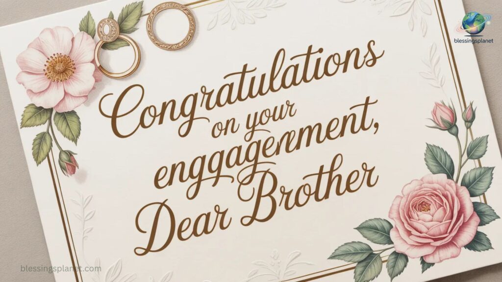 Formal Engagement Wishes for Younger Brother