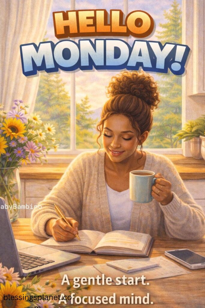 Good Morning Monday Black Women Image