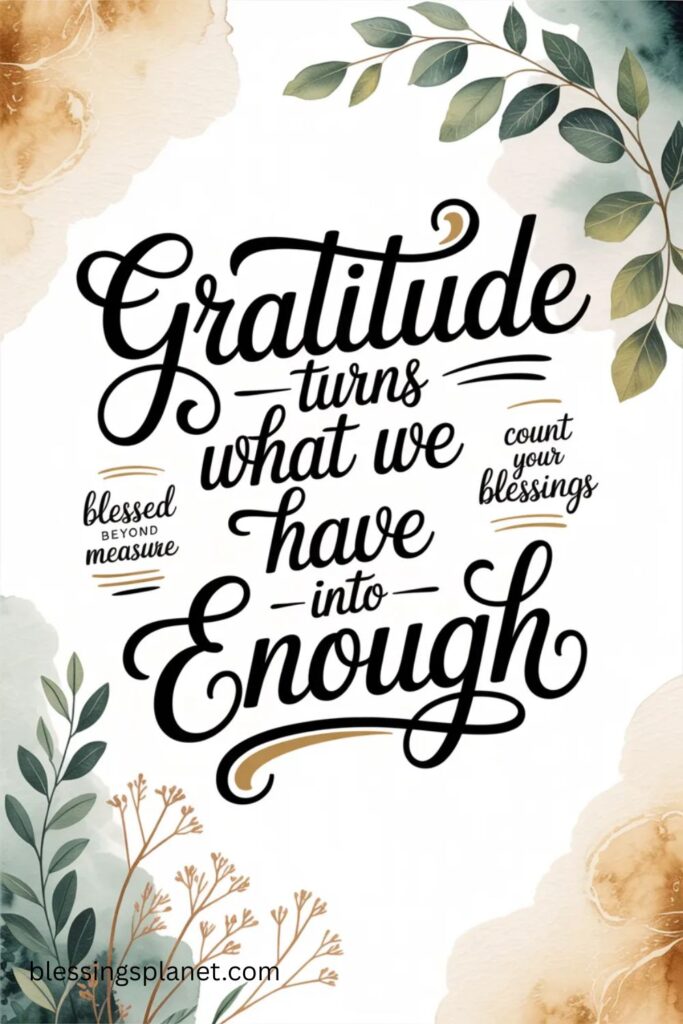Inspirational Gratitude Blessing Quotes
