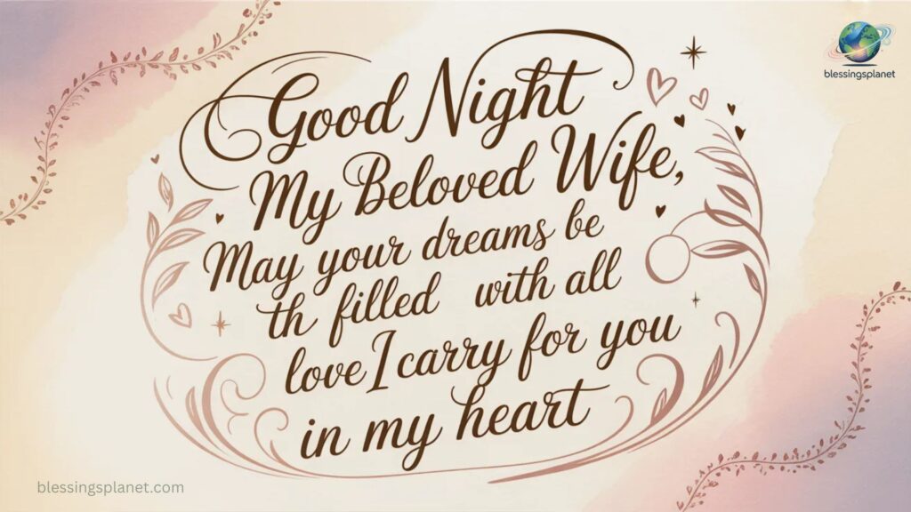 Long Good Night Love Messages for My Wife