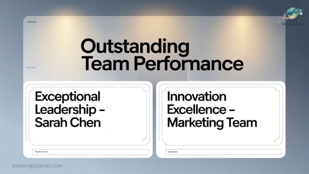 Messages for Team Recognition