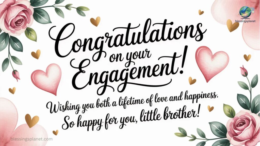 Short and Sweet Engagement Wishes for Younger Brother