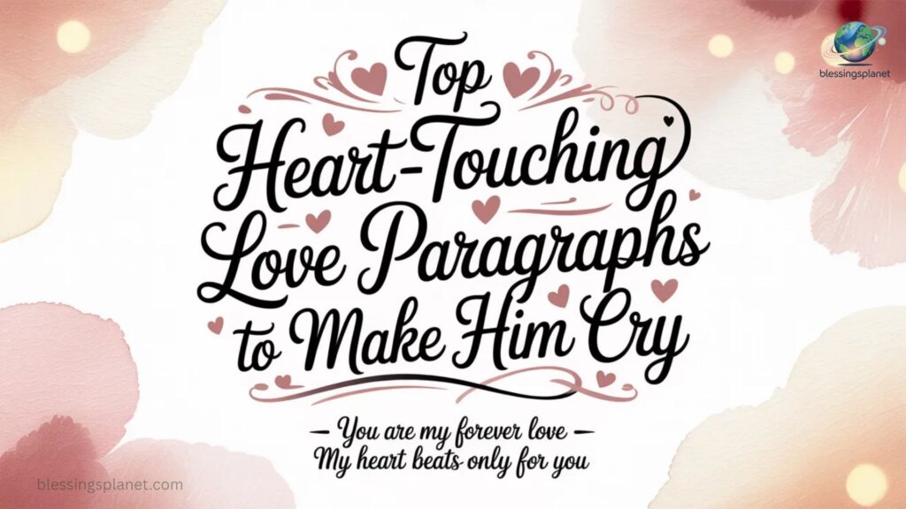 Top Heart-Touching Love Paragraphs to Make Him Cry
