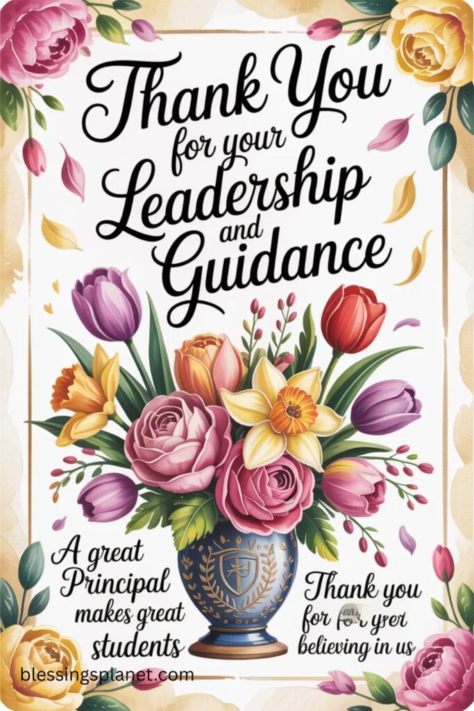 💐 Thank You Quotes for Principal from Students