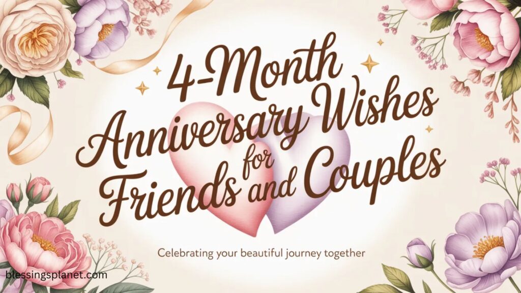 4-Month Anniversary Wishes for Friends and Couples