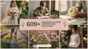 609+ Aesthetic Flower Captions for Instagram In 2026