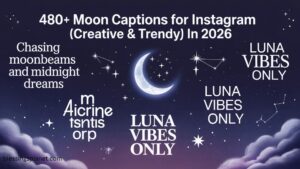 480+ Moon Captions for Instagram (Creative & Trendy) In 2026