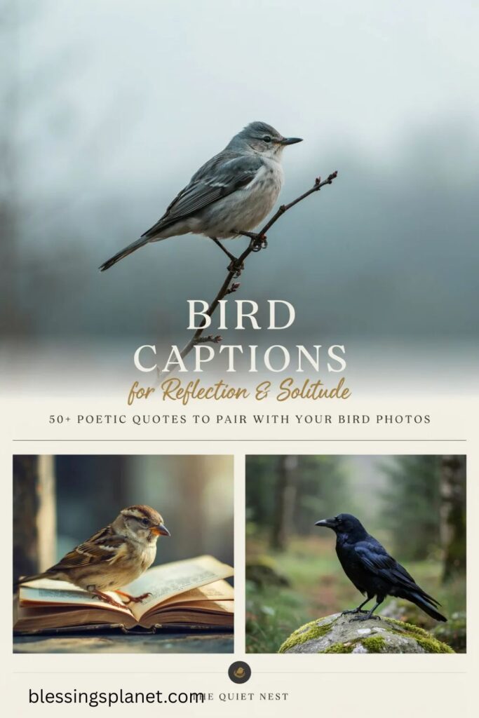 Bird Captions for Reflection & Solitude