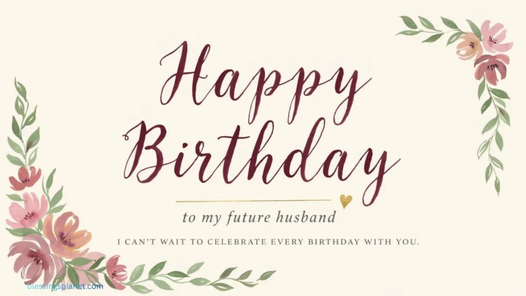 Birthday Wishes for Future Husband
