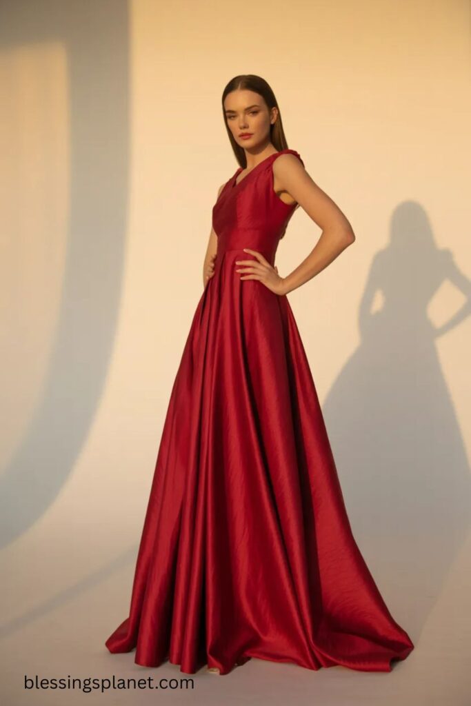 Elegant & Classy Red Dress Captions