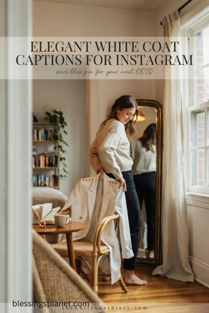 Elegant White Coat Captions for Instagram