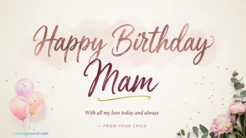 Happy Birthday Mam SMS