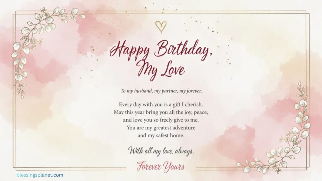 Heart Touching Birthday Wishes for Husband