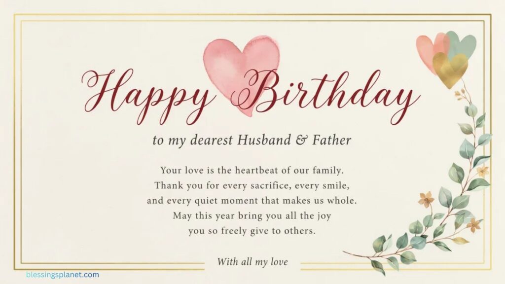 Heart Touching Birthday Wishes for Husband and Father