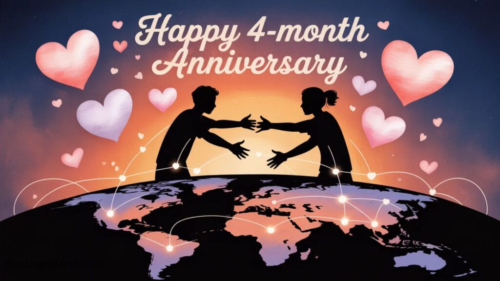 Long-Distance 4-Month Anniversary Wishes