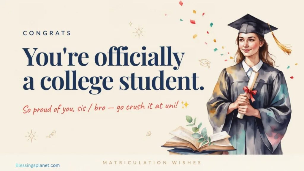 Matriculation Wishes For Sibling (BrotherSister)