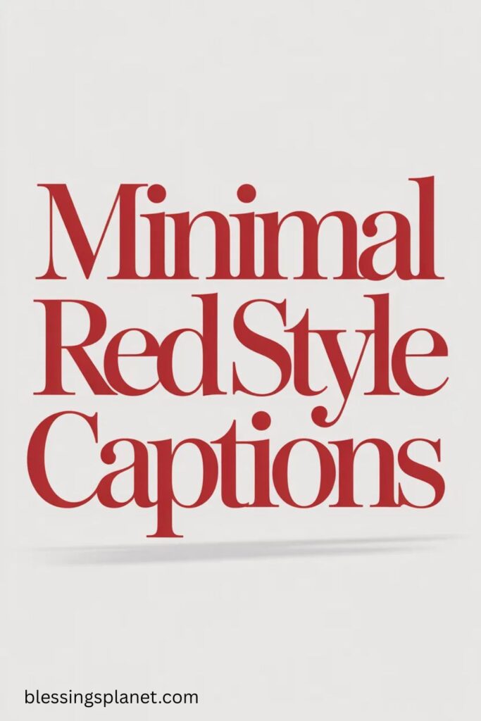 Minimal Red Style Captions