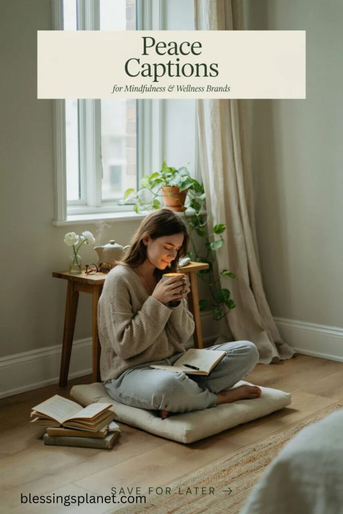 Peace Captions for Mindfulness & Wellness Brands