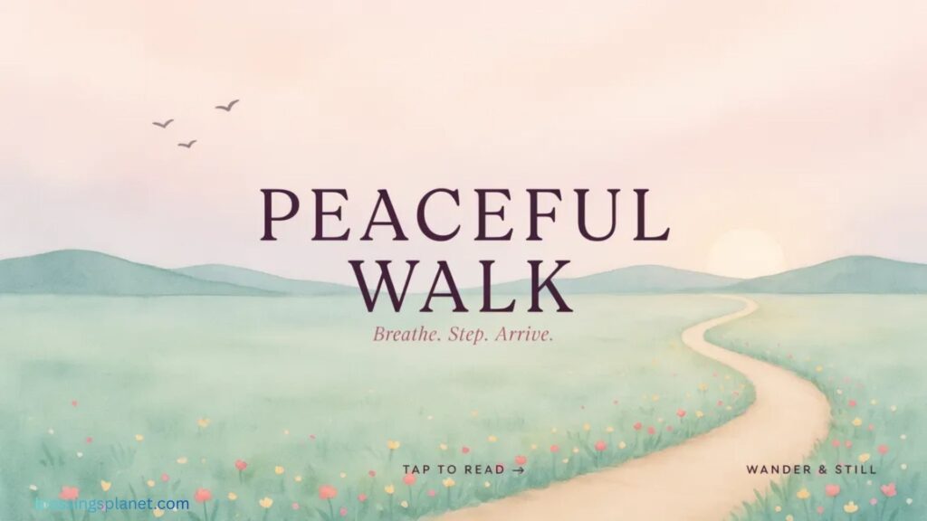 Peaceful Walk Instagram Lines