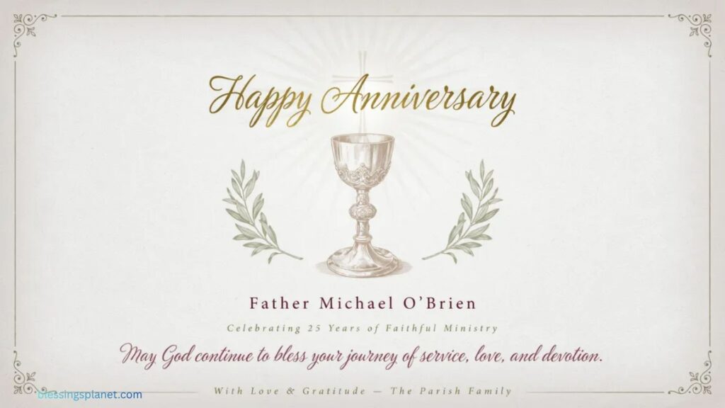Personalized Anniversary Wishes for Priest