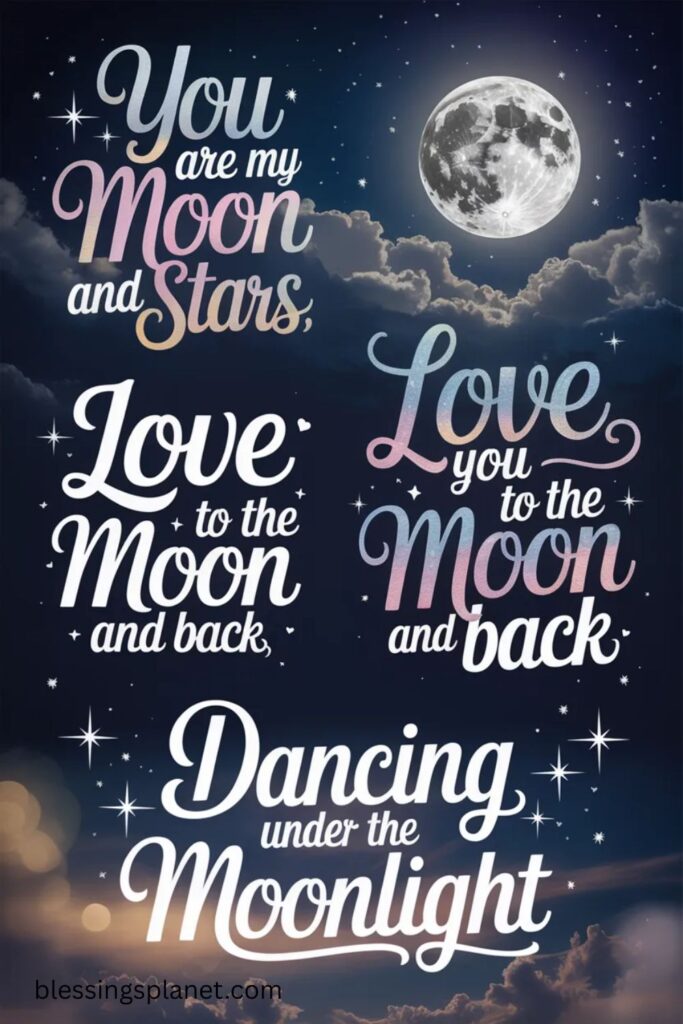 Romantic Moon Captions