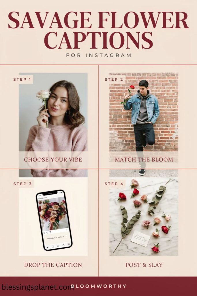 Savage Flower Captions for Instagram