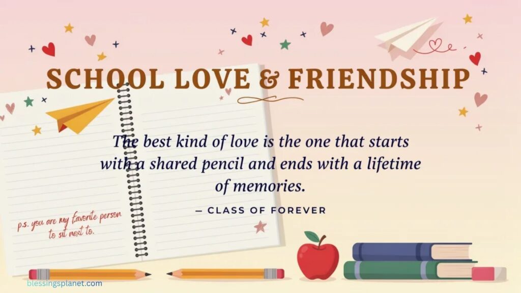 School Love and Friendship Quotes