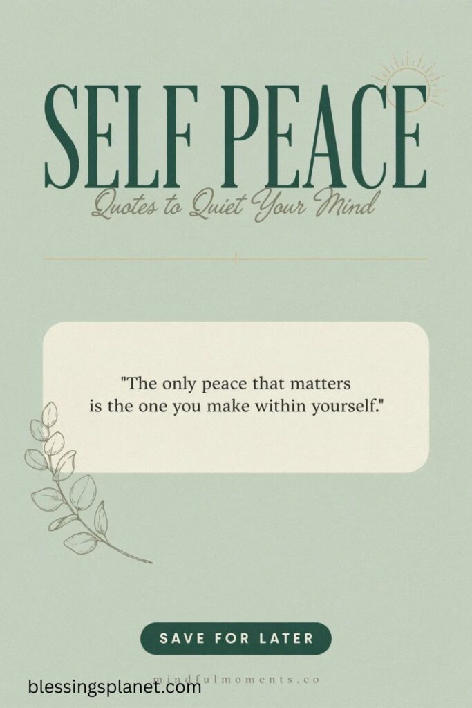Self Peace Quotes 
