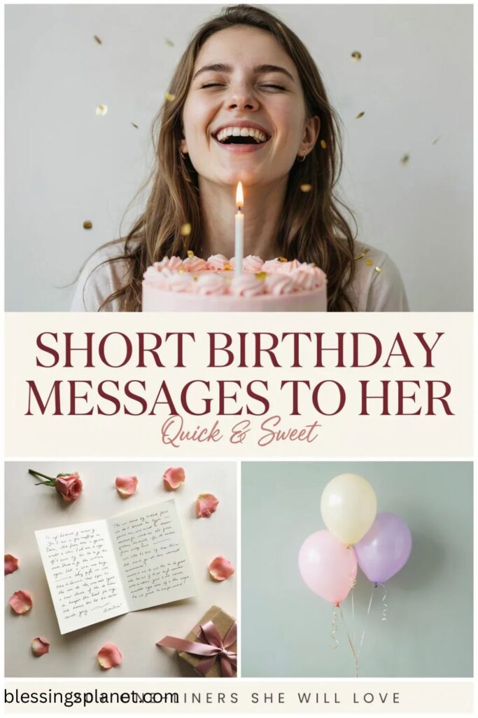 Short Birthday Messages to Her (Quick & Sweet)