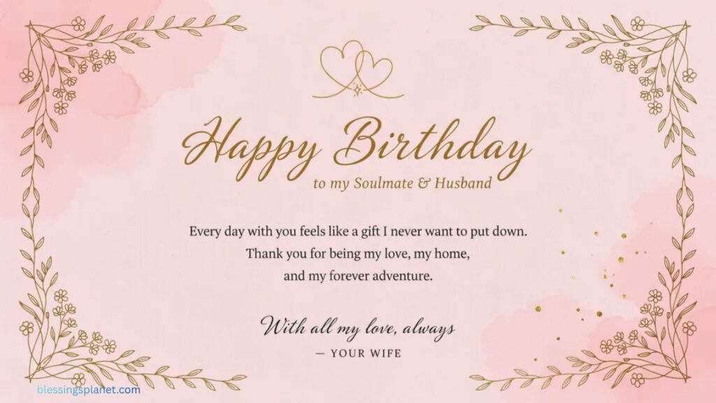 Soulmate Romantic Birthday Wishes for Husband From Him