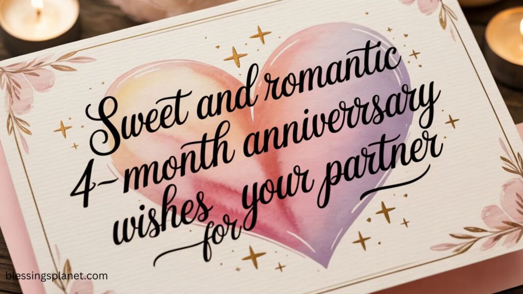 Sweet and Romantic 4-Month Anniversary Wishes for Your Partner