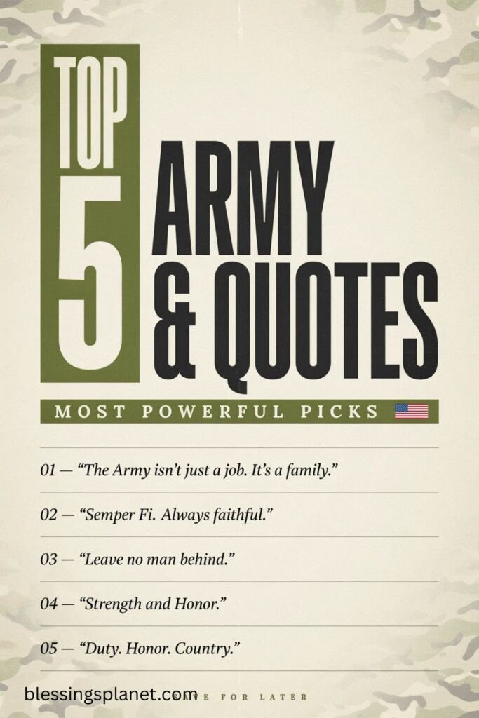 Top 5 Army Captions & Quotes (Most Powerful Picks)