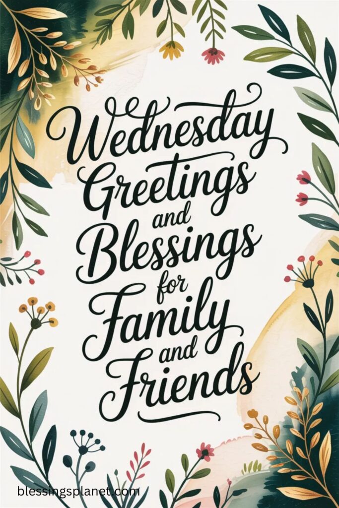 Wednesday Greetings and Blessings for Family and Friends