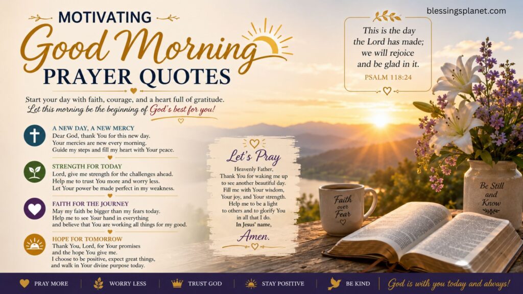 Motivating Good Morning Prayer Quotes