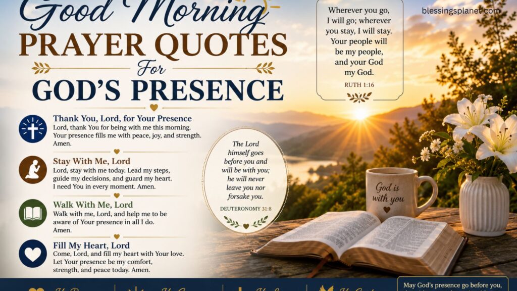 Good Morning Prayer Quotes For God's Presence
