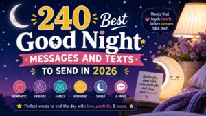240 Best Good Night Messages and Texts to Send in 2026