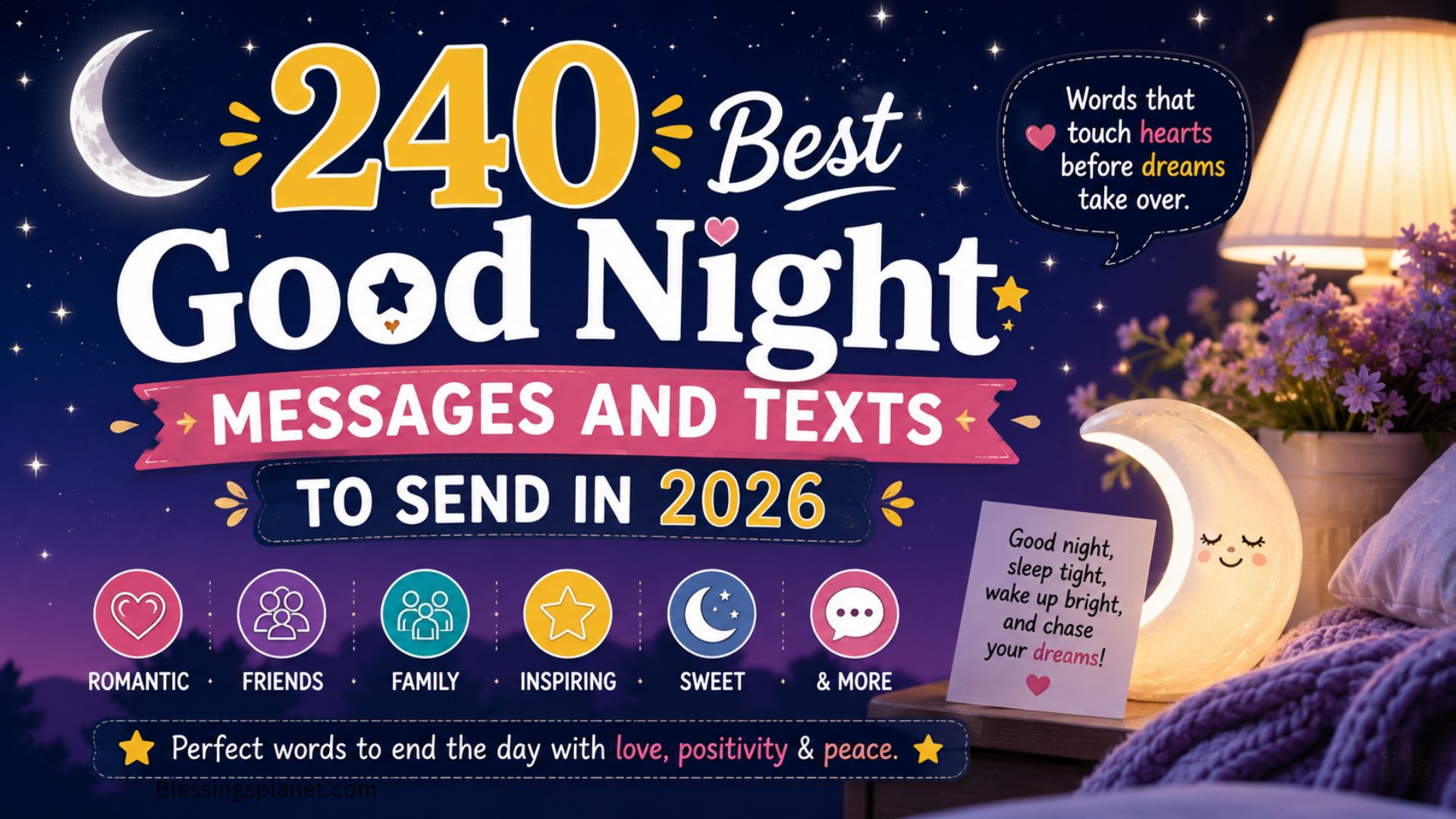 240 Best Good Night Messages and Texts to Send in 2026
