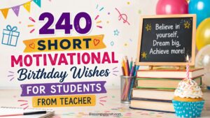 240 Short Motivational Birthday Wishes For Students From Teacher