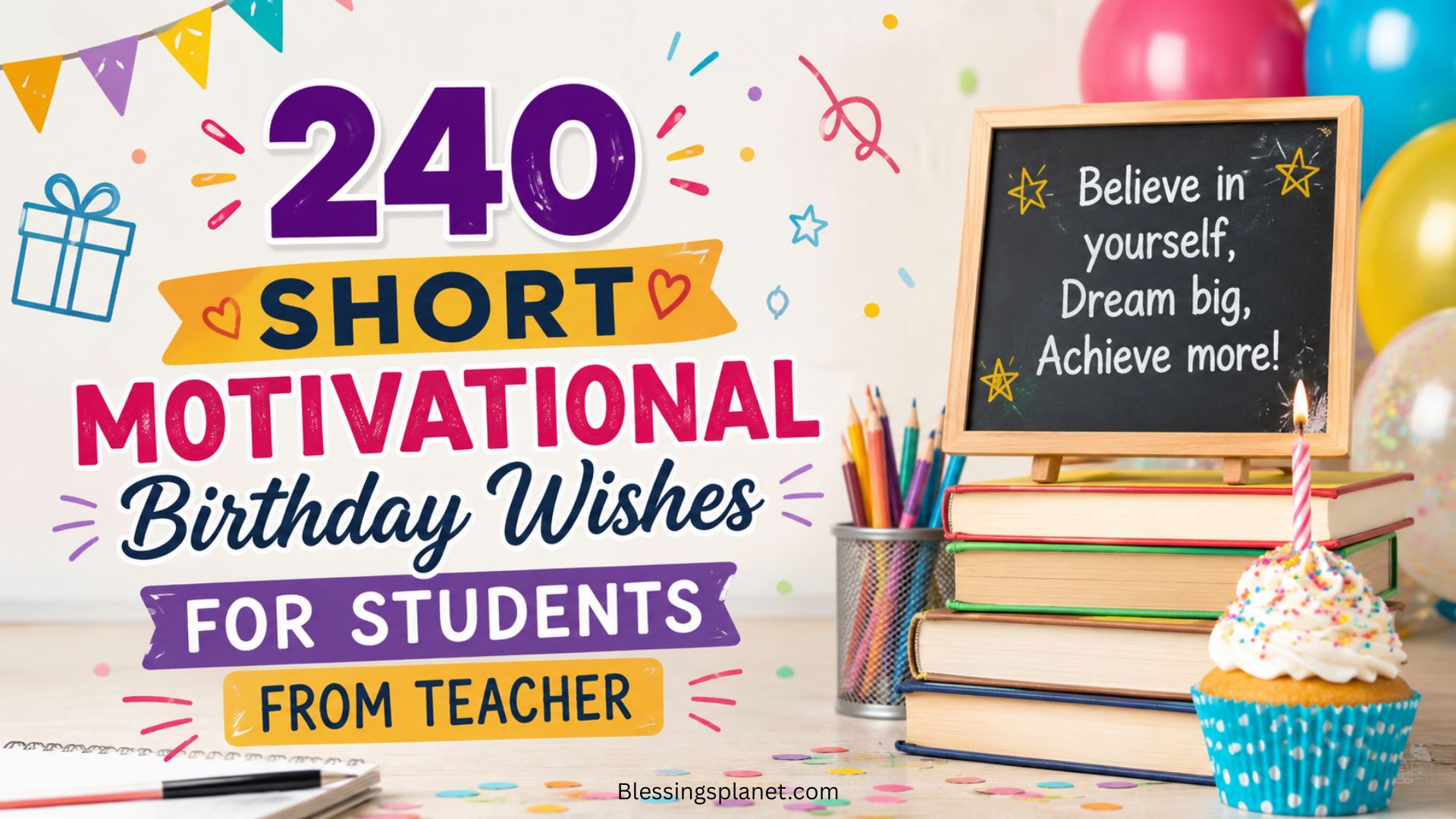 240 Short Motivational Birthday Wishes For Students From Teacher