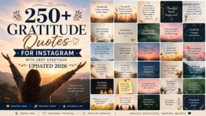 250+ Short Gratitude Quotes for Instagram with Deep Greetings (Updated 2026)