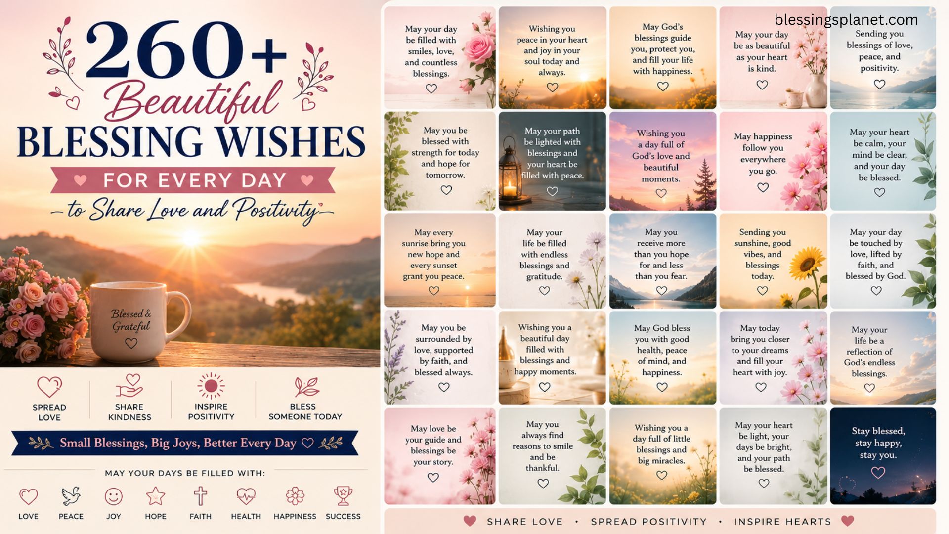 260+ Beautiful Blessing Wishes for Every Day to Share Love and Positivity